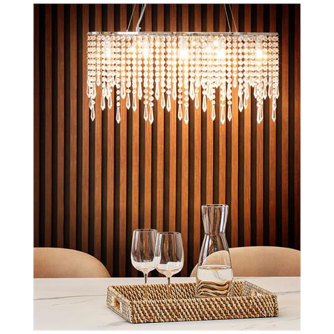 Lampadario Calvelle Cristallo Argento - Foto 8