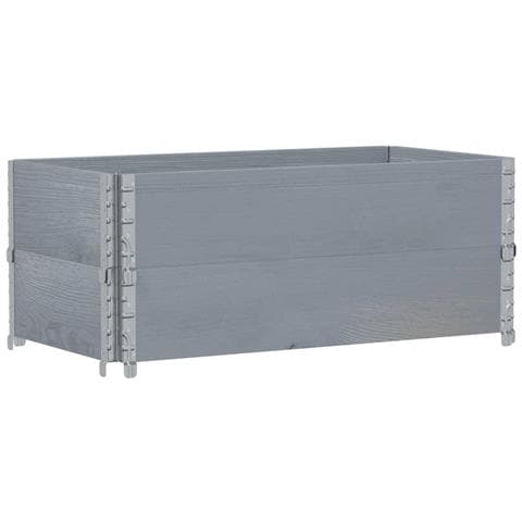 Fioriera Da Giardino Grigia 40x40x78 Cm Legno Massello Di Pino - Foto 2