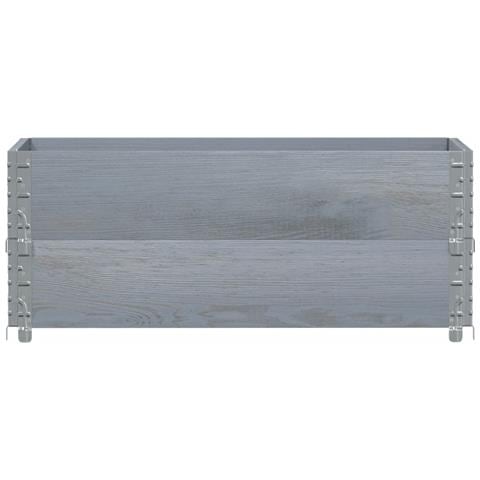 Fioriera Da Giardino Grigia 40x40x78 Cm Legno Massello Di Pino - Foto 3