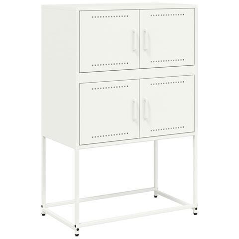 Credenza Bianca 68,5x38,5x107 Cm In Acciaio - Foto 1