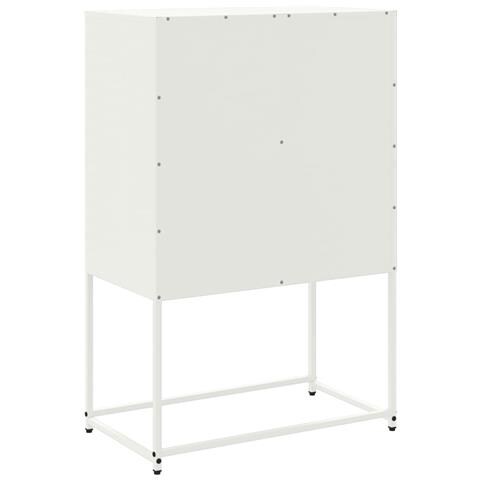 Credenza Bianca 68,5x38,5x107 Cm In Acciaio - Foto 10