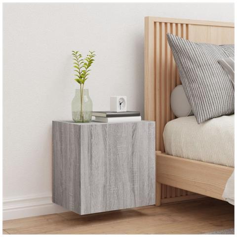 Mobile Tv Parete Grigio Sonoma 40,5x30x40 Cm Legno Multistrato - Foto 3