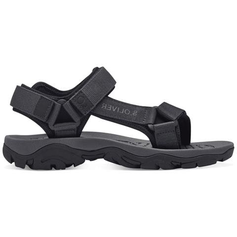 Navy Casual Open Sandali Tessile Scarpe Uomo Nero Eu 43, 5-18200-42 080 - Foto 2