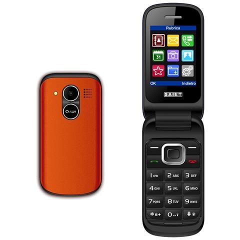 Candy - Cellulare A Conchiglia Per Anziani Con Tasti Grandi, Sos, Dual Sim E Ricarica Type-c Corallo - Foto 1