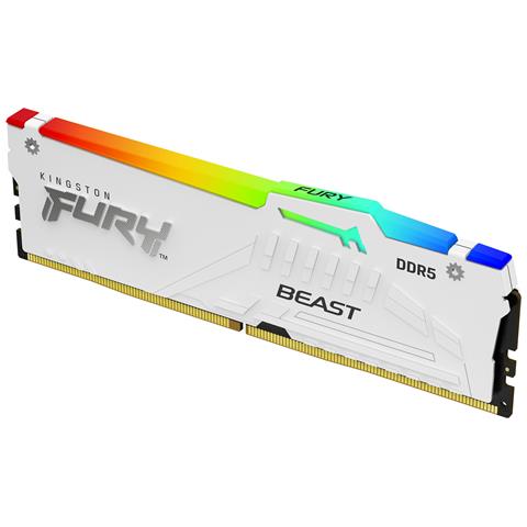 FURY Beast 32GB 6400MT /s DDR5 CL32 DIMM (Kit da 2 moduli) White RGB XMP - Foto 9