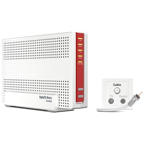 FRITZ!Box 6690 INT router wireless 10 Gigabit Ethernet Dual-band (2.4 GHz / 5 GHz) Bianco - Foto 1