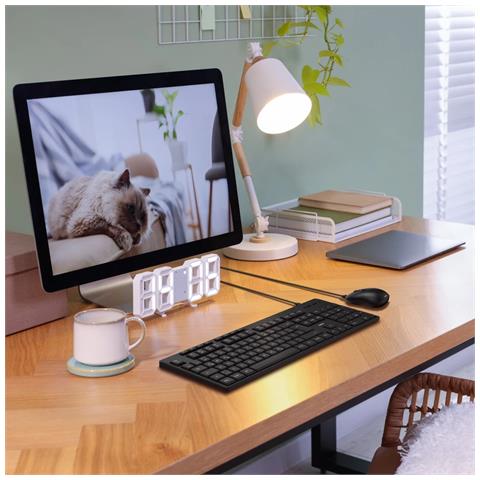 Tastiera e Mouse Cablato 00173054  (Layout Tedesco) Colore Nero - Foto 2