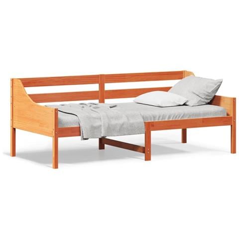 Dormeuse Senza Materasso Marrone Cera 100x200 Cm Legno Di Pino - Foto 2