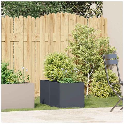 Fioriera Antracite 40x80x40 Cm In Acciaio Laminato A Freddo - Foto 3