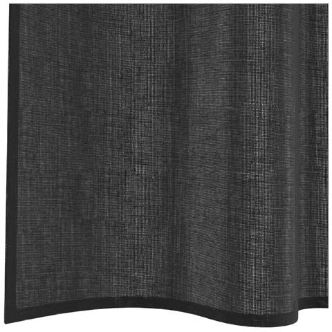 Tende In Voile Con Tasche Per Aste 2 Pz Nero - Foto 2