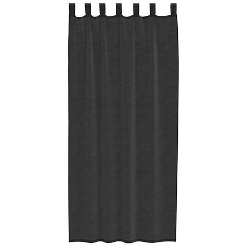 Tende In Voile Con Tasche Per Aste 2 Pz Nero - Foto 9