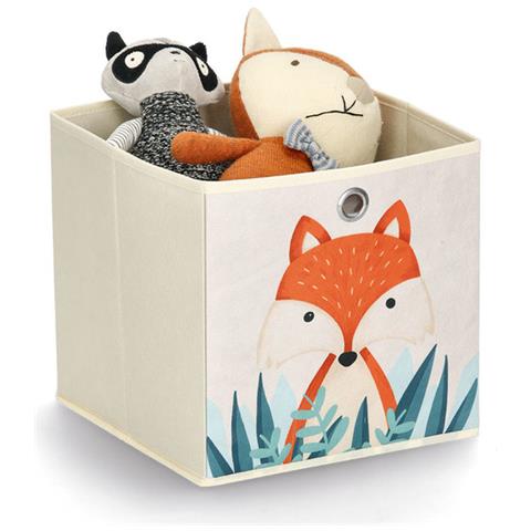 Zeller Present 14478 Deposito Di Giocattolo Cesto Portaoggetti Libera Installazione Beige, Multicolore - Foto 2