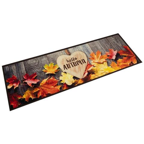 Lusso Casadino -  Tappeto Da Cucina Lavabile Autunno 45x150 Cm In Velluto - Foto 2
