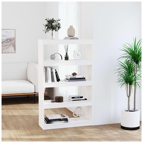 Libreria /divisorio Bianco 80x30x135,5 Cm In Massello Di Pino - Foto 8