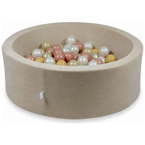 Ballenbak 90x30cm Fluweel Zacht Beige - Foto 1