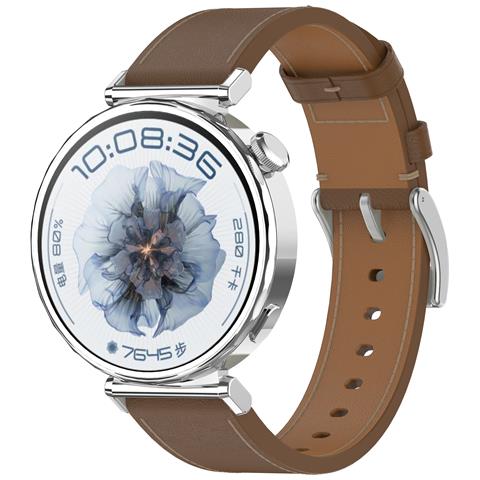 Cinturino In Pelle Premium Per Orologi Huawei E Honor Brown 20 Mm - Foto 2