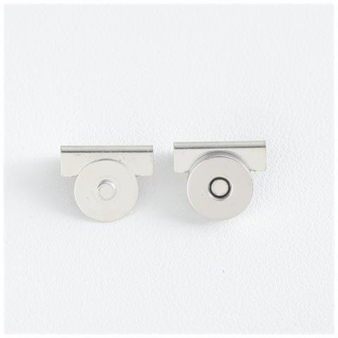 Chiusura Magnetica A Scatto Per Borse E Borsette (10 Pezzi) Silver - Foto 2