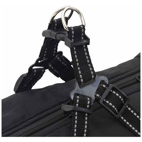 Cappotto Cani con Imbracatura Impermeabile Riflettente Nero L44 - Foto 9