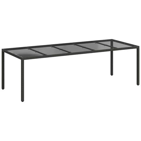 Tavolo da Pranzo da Giardino Nero 250x100x75 cm Polyrattan - Foto 1