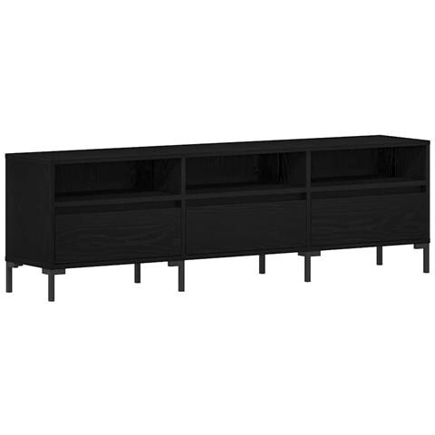 Mobile TV  Nero Quercia 150x30x44,5 cm Legno ingegnerizzato - Foto 1