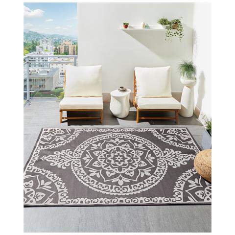 Tappeto Per Esterni Kohima 160 X 230 Cm Grigio - Foto 1