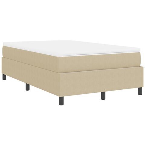 Letto Box Spring con Materasso Beige 120x200 cm Tessuto in corduroy - Foto 9