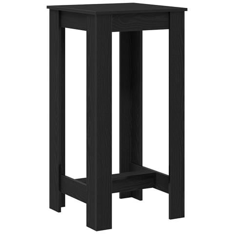 Tavolo bar in legno ingegnerizzato nero 51x50x103,5 cm - Foto 1