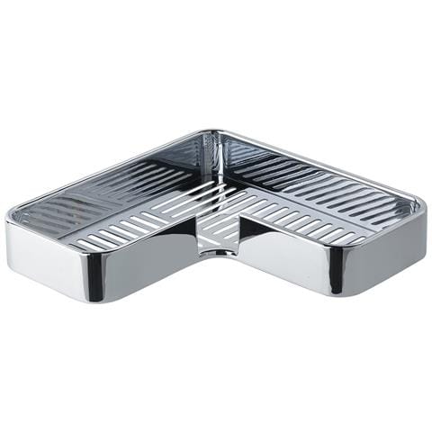 Portaoggetti Angolare Per Doccia Da Muro In Ottone, Acciaio Inox Aisi 304 E Cromall A983 Serie Il Giglio Cromato - Foto 1
