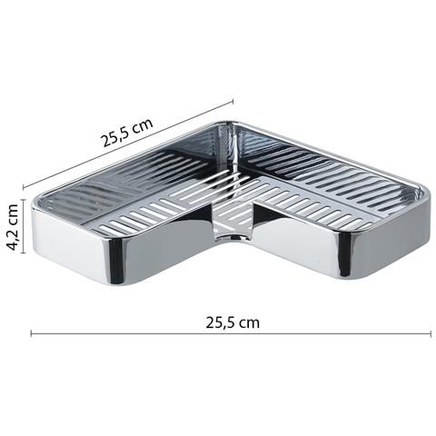 Portaoggetti Angolare Per Doccia Da Muro In Ottone, Acciaio Inox Aisi 304 E Cromall A983 Serie Il Giglio Cromato - Foto 2