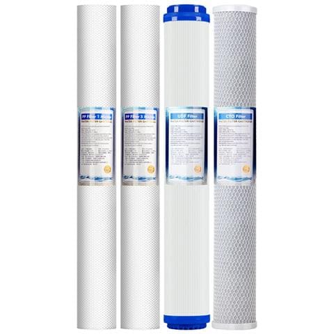 Cartuccia Filtro Acqua A Carbone Compresso Da 20 Pollici - Cotone Pp, Carbone Attivo Granulare, Carbone Sinterizzato - Foto 5