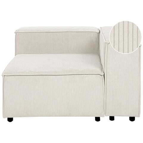 Modulo Angolare Ardal Velluto A Coste Bianco Sporco Lato Sinistro - Foto 2