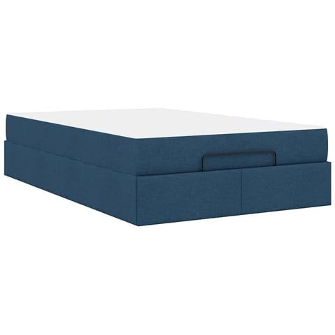 Struttura del letto con materasso Blu 120 x 200 cm Tessuto - Foto 9