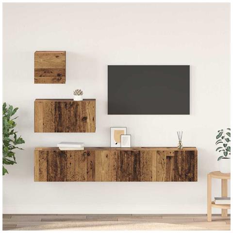Set mobile TV 4 pcs Legno vecchio 80 x 30 x 30 cm - Foto 2