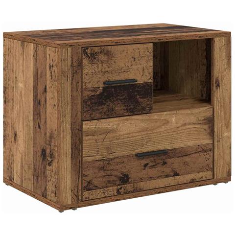 Armadio da Notte con cassetto Legno vecchio 60 x 36 x 45 cm - Foto 1