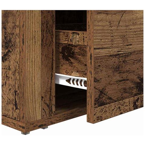 Armadio da Notte con cassetto Legno vecchio 60 x 36 x 45 cm - Foto 9