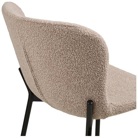 Set Di 2 Sgabelli Alti Maceda - Beige - Poliestere - 47x55x95 Cm - Foto 6