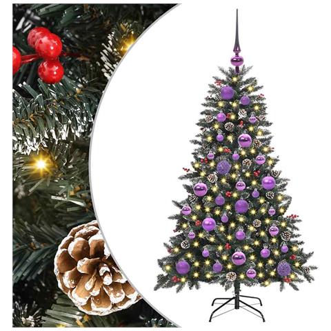 Albero di Natale artificiale con 150 LED Verde 120 cm - Foto 1