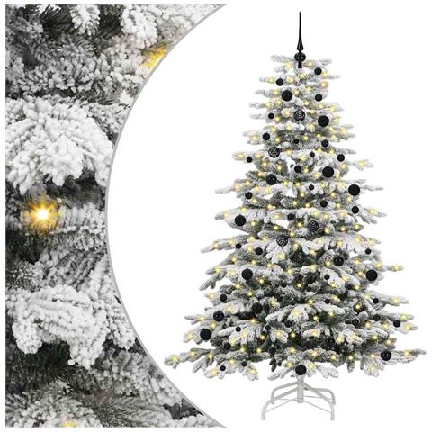 Albero di Natale Artificiale con Rami Pieghevoli Bianco 240 cm - Foto 1