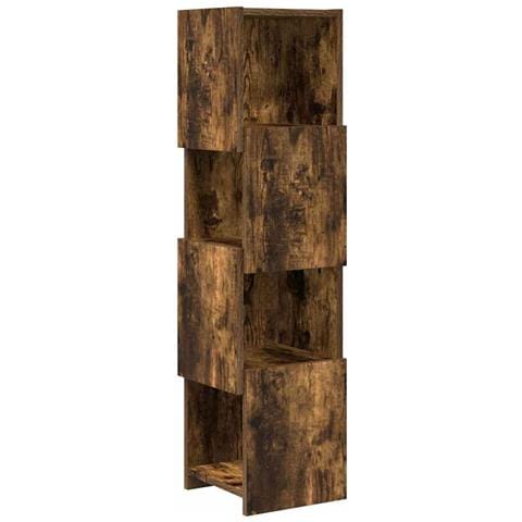 Mobile angolare Bianco 25,5x25x102cm Legno multistrato - Foto 1