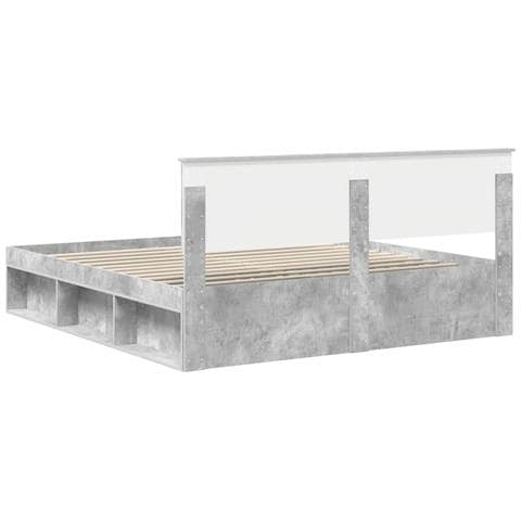 Struttura del letto Calcestruzzo 180 x 200 cm Pino massello - Foto 9