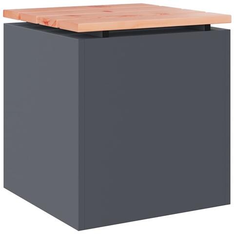 Panchina da giardino Antracite 40 x 40 x 43 cm Acciaio - Foto 1