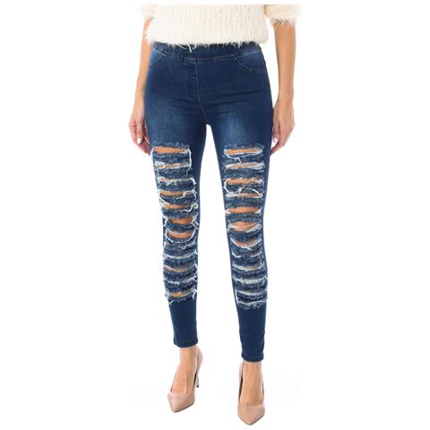 Leggings Lunghi Da Donna In Stile Jeans D2001 - Foto 1