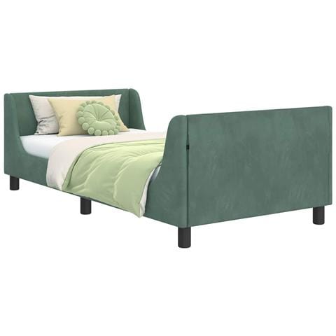Struttura letto bambini con testata Verde Mare 80 x 200 cm - Foto 1