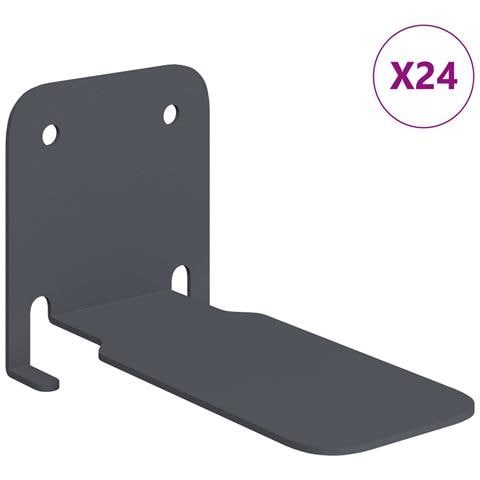 Mensola sospesa 24 pcs Antracite 6 x 10,8 x 6,6 cm - Foto 1