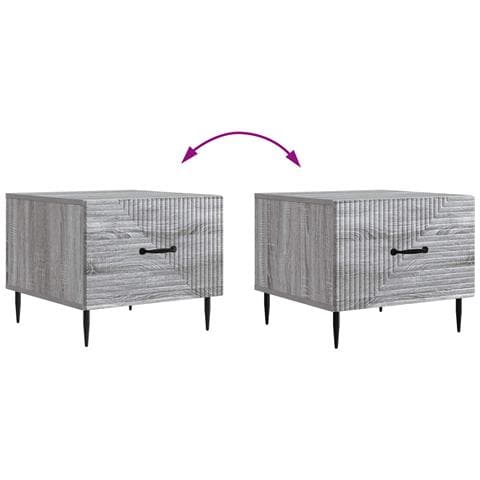 Tavolino da salotto con cassetto Grigio Sonoma 49 x 50 x 40 cm - Foto 9