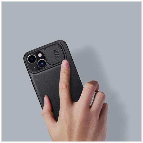 Nillkin Qin Cloth Pro, Custodia Per La Protezione Della Fotocamera Per Iphone 14 Plus, Cover Flip Blu. - Foto 1