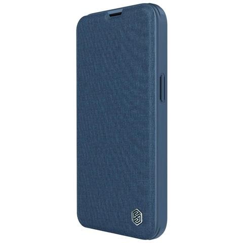 Nillkin Qin Cloth Pro, Custodia Per La Protezione Della Fotocamera Per Iphone 14 Plus, Cover Flip Blu. - Foto 2
