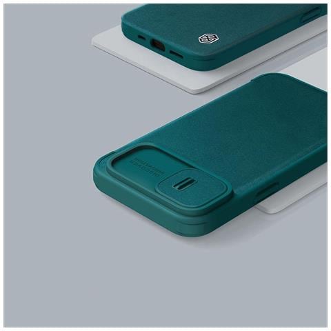 Nillkin Qin Cloth Pro, Custodia Per La Protezione Della Fotocamera Per Iphone 14 Plus, Cover Flip Blu. - Foto 7