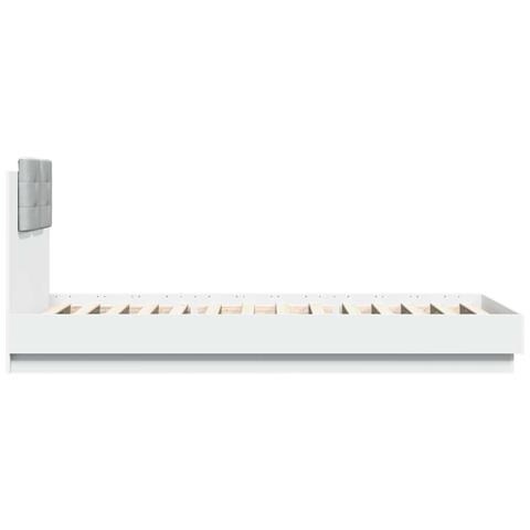 Struttura letto con testata Bianco Legno ingegnerizzato - Foto 10