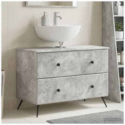 Armadio per Lavabo da Bagno BREDA Grigio Cemento - Foto 2
